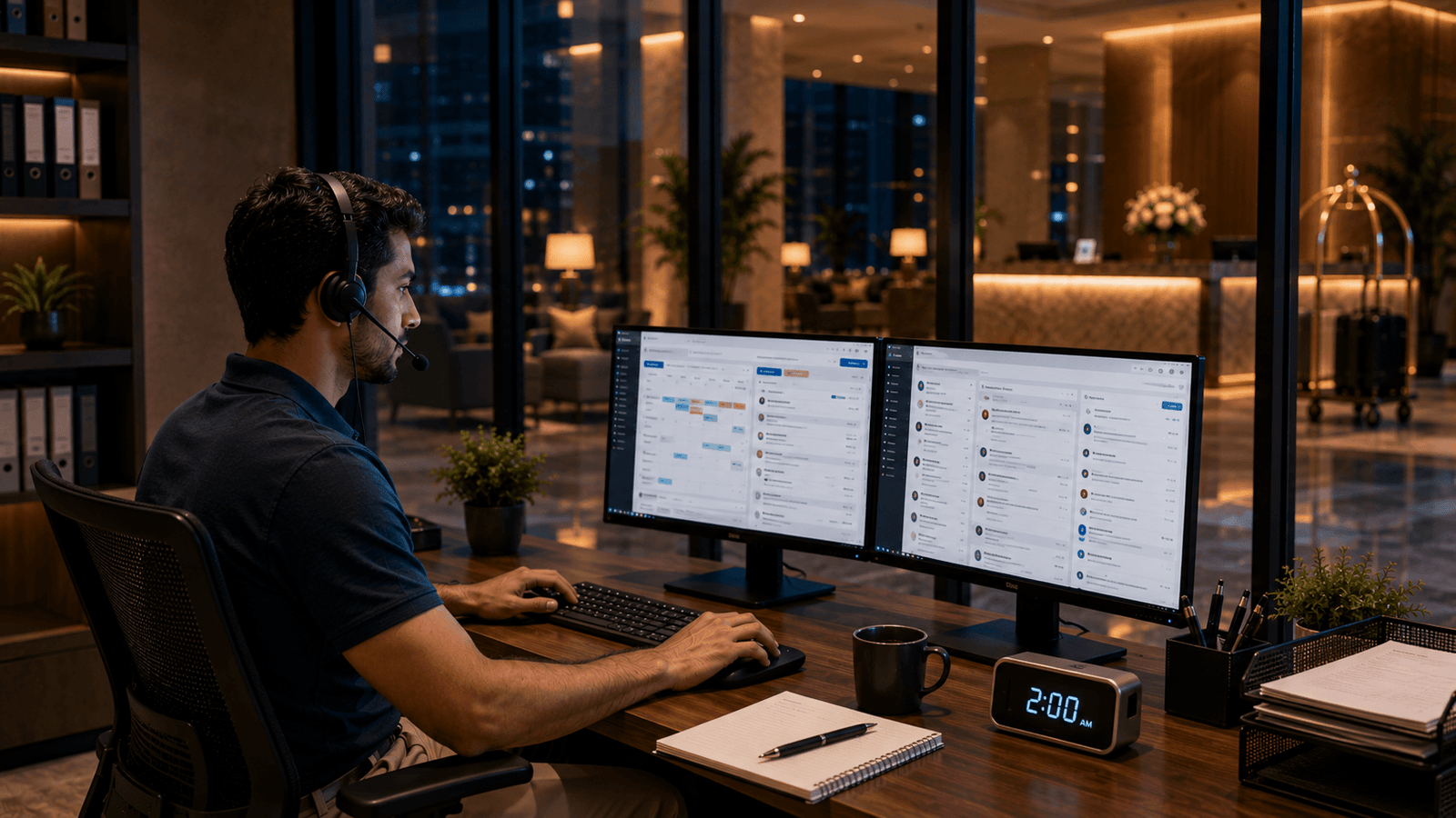 24-hour hotel support team